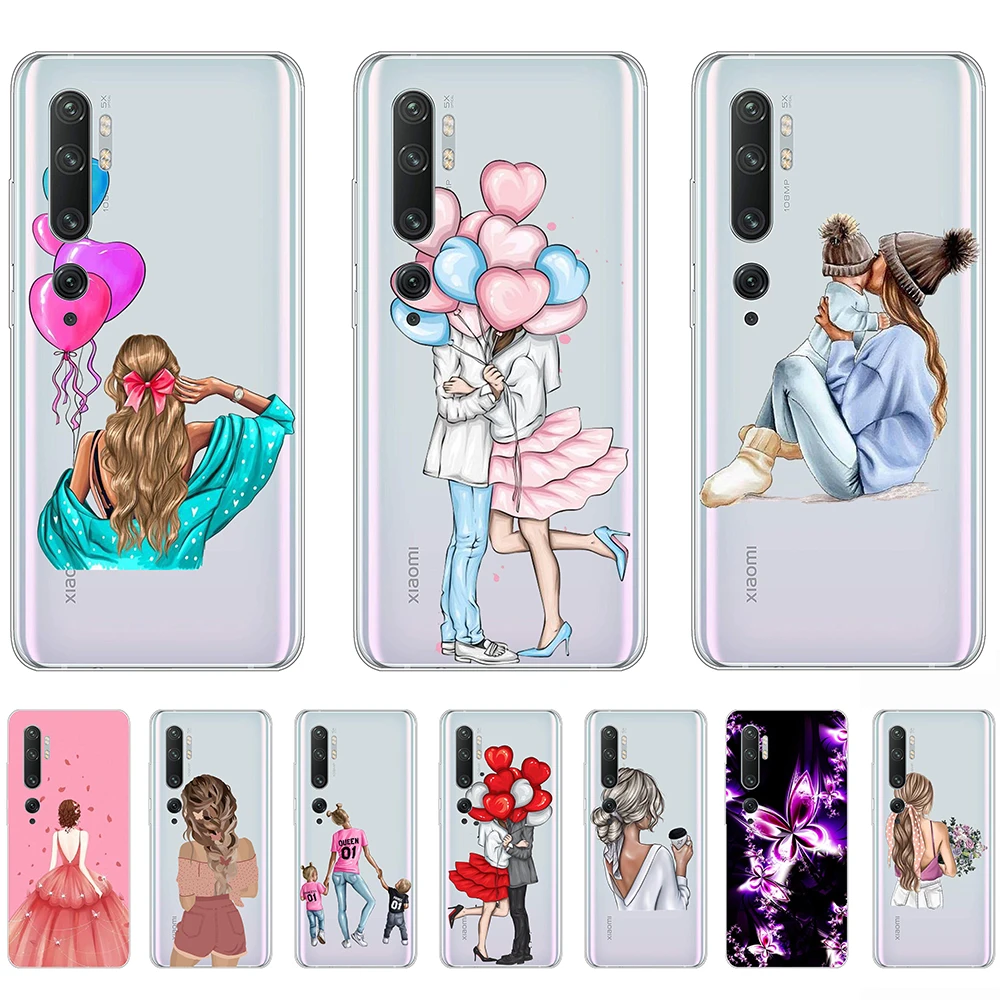 

for Xiaomi Note 10Pro Silicon Case for Note10 Lite Transparent Tpu Shell Cover 6.47 Inch Coque Bumper Shockproof Full protection