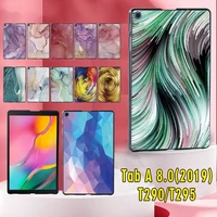 for samsung galaxy tab a 8 0 inch 2019t290 t295 hot sale watercolor pattern ultra thin plastic tablet shell back coverstylus