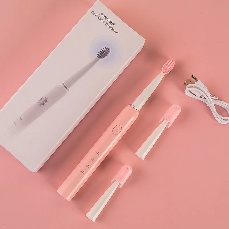 

Portable Electric Toothbrush USB Charging Waterproof Replacement Sonic Toothbrush IPX7 3 Mode Rechargeable Adult Tooth Brushes