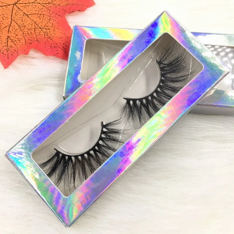 25 мм норковые ресницы 3d голографическая коробка 100% ручной работы Ресницы 6