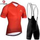 Велосипедный комплект X-Tiger, Мужская Профессиональная веломайка, шорты, рукав, Униформа, дышащая быстросохнущая велосипедная одежда