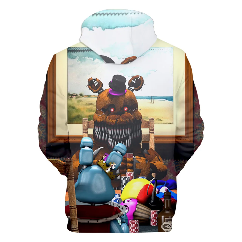 Fnaf толстовки Толстовка Five Nights At Freddy's куртка пальто весна Harajuku мультфильм Медведь FNAF Толстовка Женские кофты Fnaf