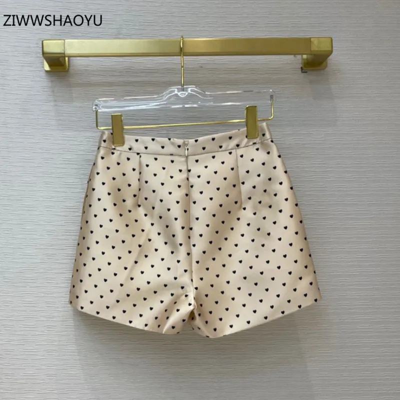 Bearomad Summer Woman Fashion Casual Khaki Pockets point pattern Party Shorts