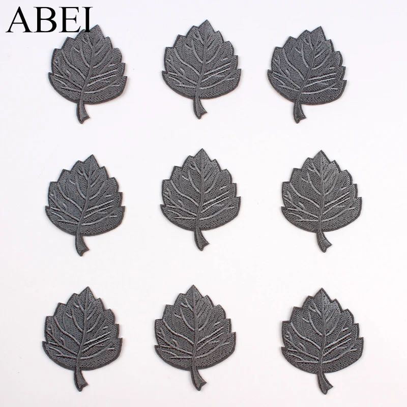 10 шт. вышивка серый лист железа на нашивки в виде растений Сделай Сам одежда