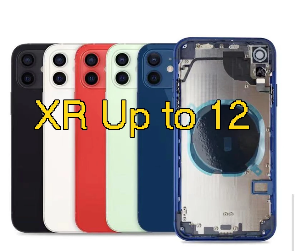 Плоский корпус с кнопками для iPhone XR как 12 алюминиевыми краями до задних шасси