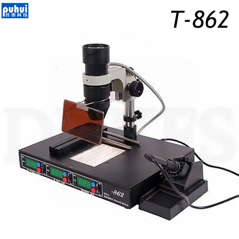 Сварочная станция Puhui T862 600 Вт IRDA для распайки SMD инфракрасная паяльная SMT BGA