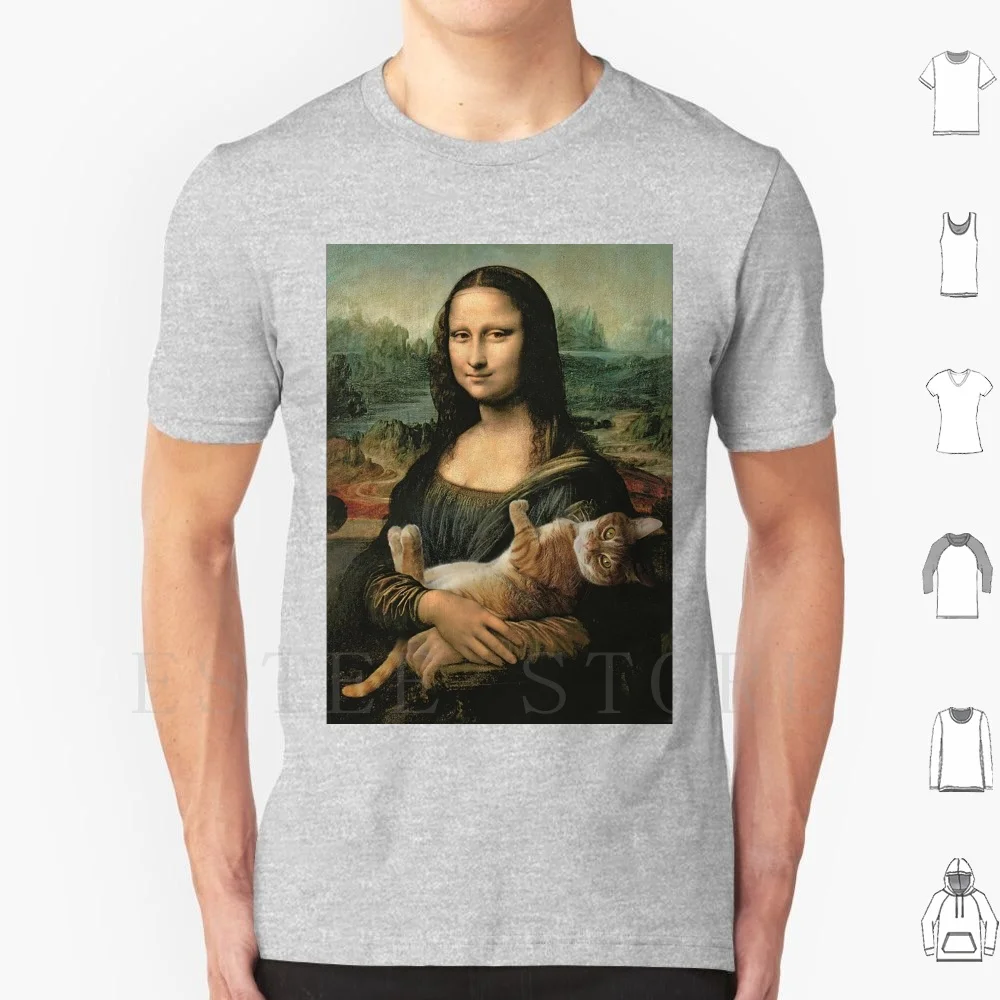 Mona Lisa Parody T Shirt Diy Big Size 100% Cotton Smile Price Age | Мужская одежда