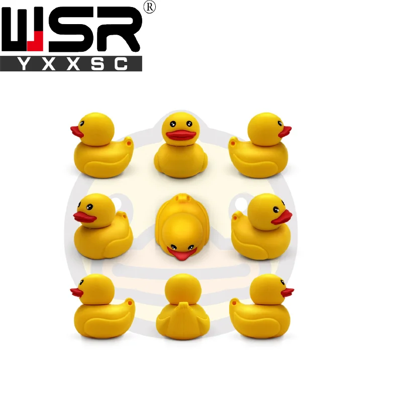 Wsryxxsc мультяшная маленькая Желтая утка usb флеш накопитель водонепроницаемый 64 ГБ