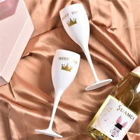 unbreakable wedding wine glasses goblet christmas celebrate party outdoor champagne glass plastic acrylic elegant flutes cups