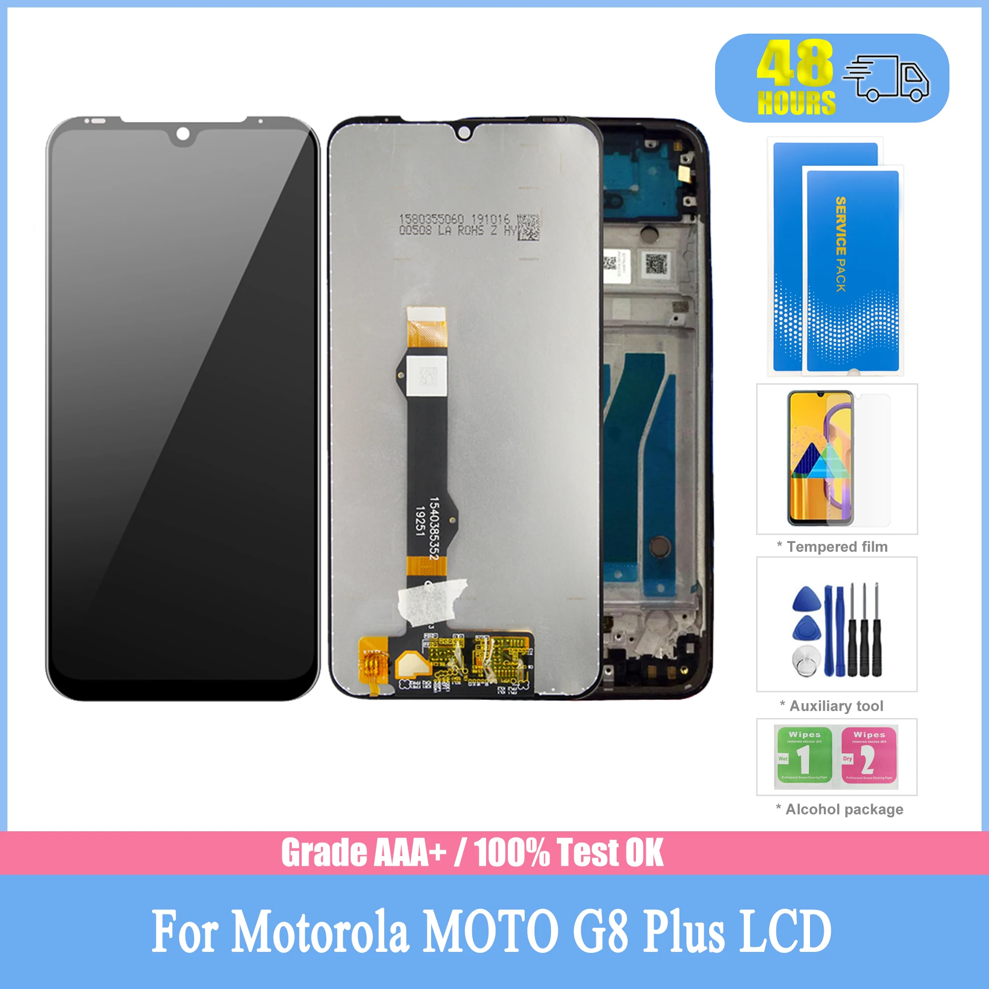 

Оригинальный ЖК-дисплей для Motorola Moto G8 Plus XT2019, сенсорный экран с дигитайзером в сборе, черный экран, 100% тест, бесплатные инструменты