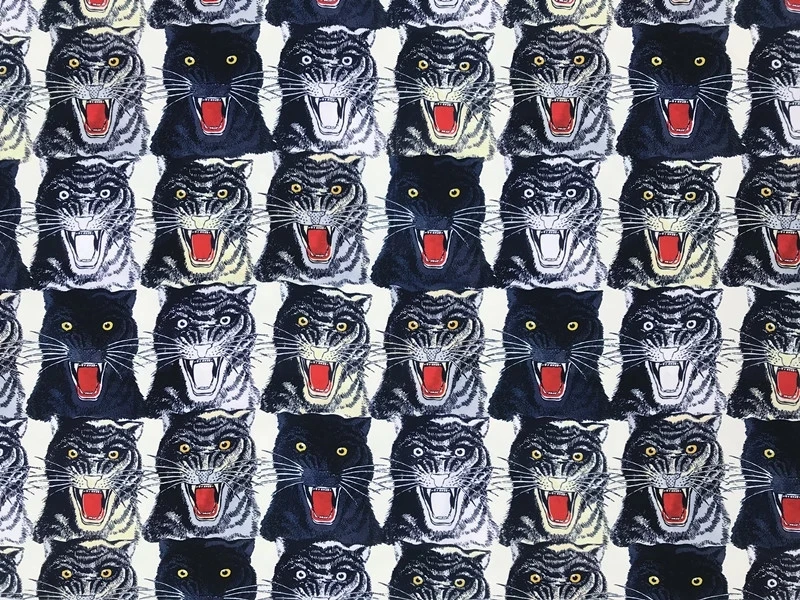 100X145cm многоцветный и леопардовым принтом тигров бежевые эластичные полиэстер