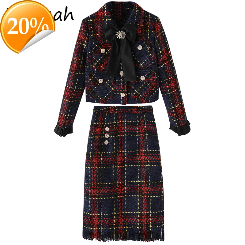 

Women Summer Fashion Runway Rock Set Longarm Short coats + High waist Bodycon Midi skirts 2 Two pieces of clothing 2021