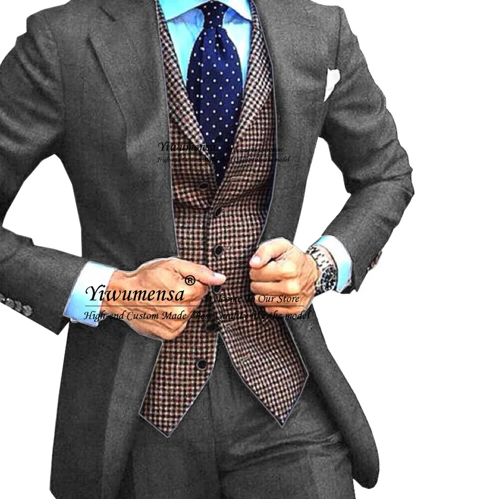 Model 6 Королевский синий пиджак с брюками свадебные костюмы для мужчин Traje Hombre 3 шт. мужской костюм на заказ костюм Homme Mariage Жених блейзер - Цвет: Model 6