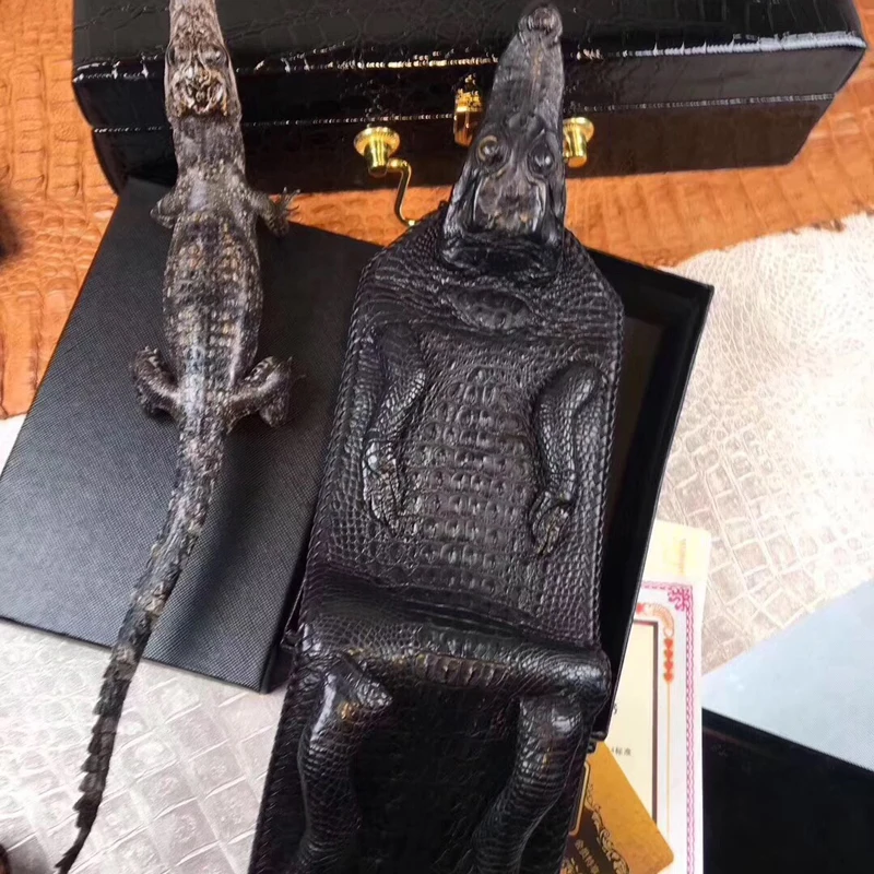 

Luxury Brand Crocodile Leather Purse Men Handmade Weave Designer Natural Leather Mini Wallet Business Wallet Portefeuille Homme