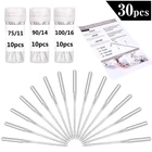 LMDZ 30 шт. универсальные машинные иглы домашние Швейные машины иглы обычные точечные машинные иглы для машинного шитья и стеганого шитья