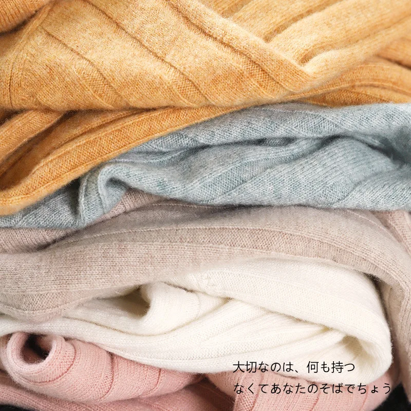 Женская приталенная рубашка из 100% чистой шерсти осенне-зимний Однотонный свитер