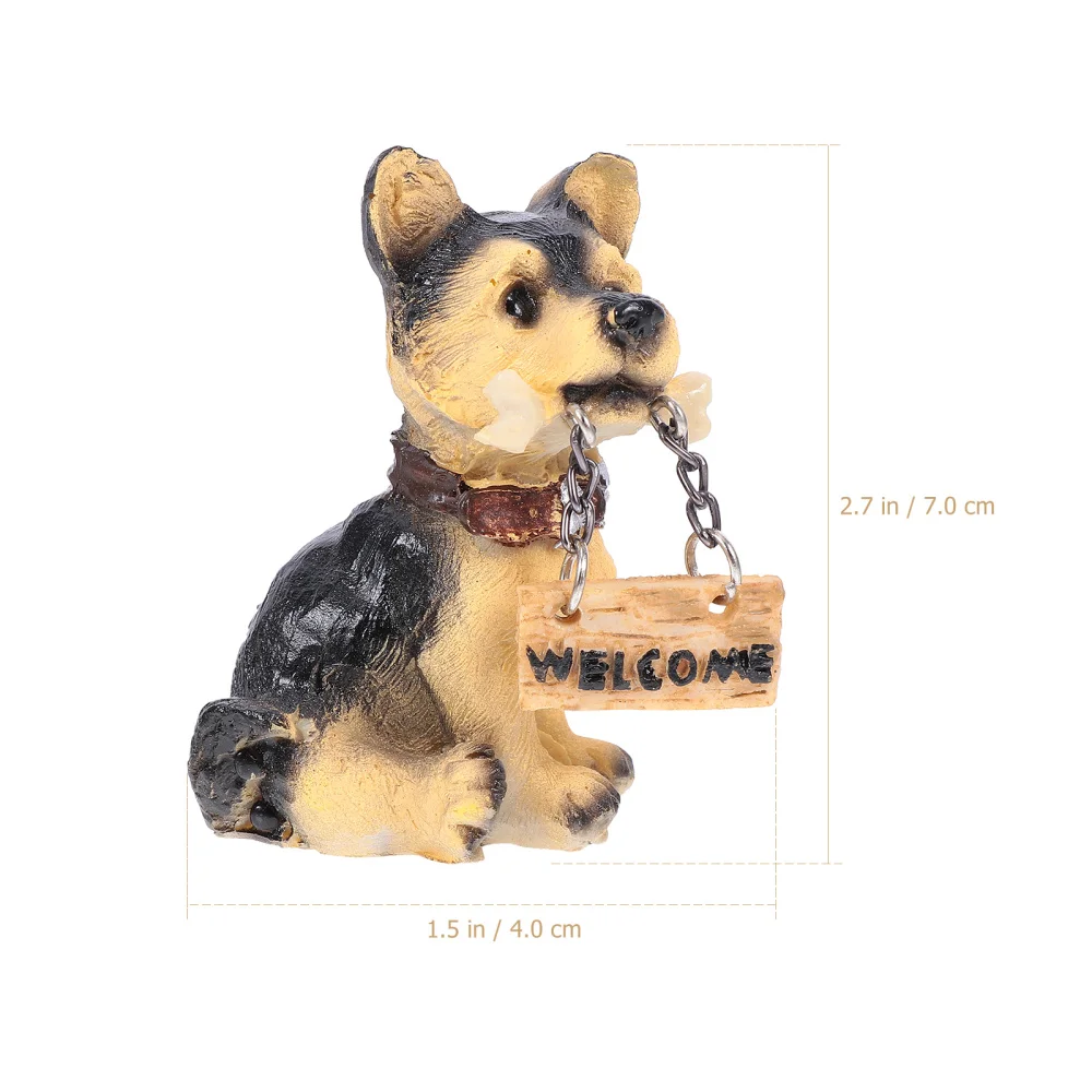 

6pc Lovely Dog Welcome Adornment Resin Welcome Board Ornament For Shop Party