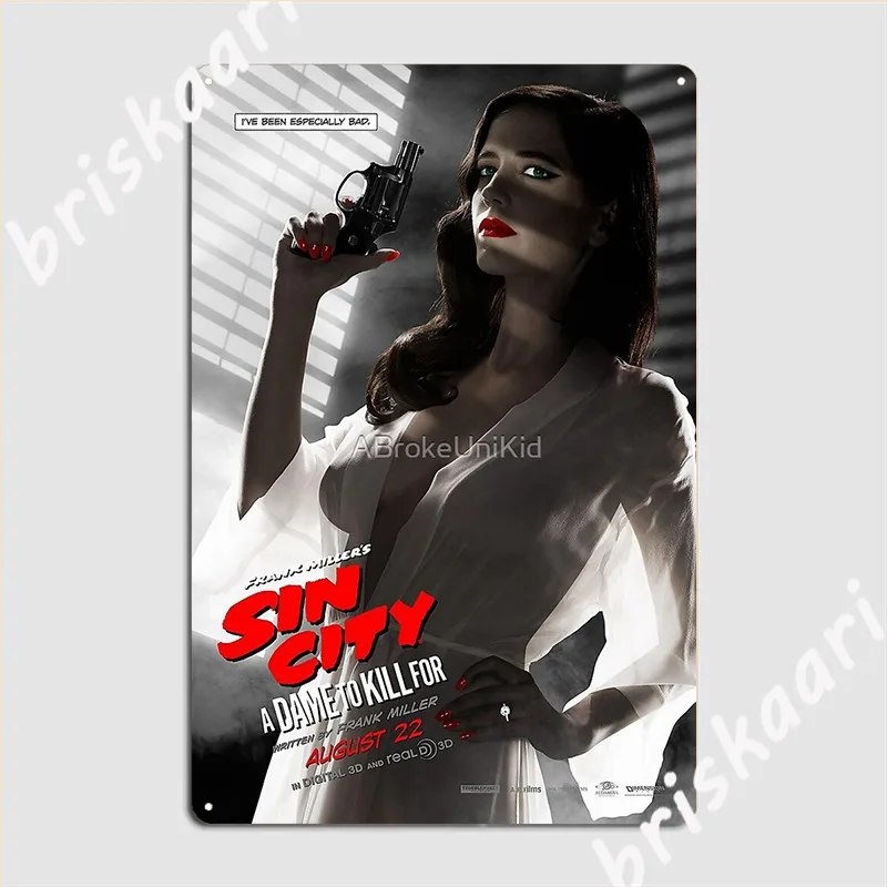 Городской постер Sin City A Dame To Kill For Movie металлический плакат кухонные таблички
