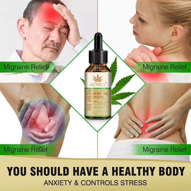

Essential Oil Hemp Seed Relieve Stress Pain Easy Sleep Body Massage Care Relax Soothing KG66