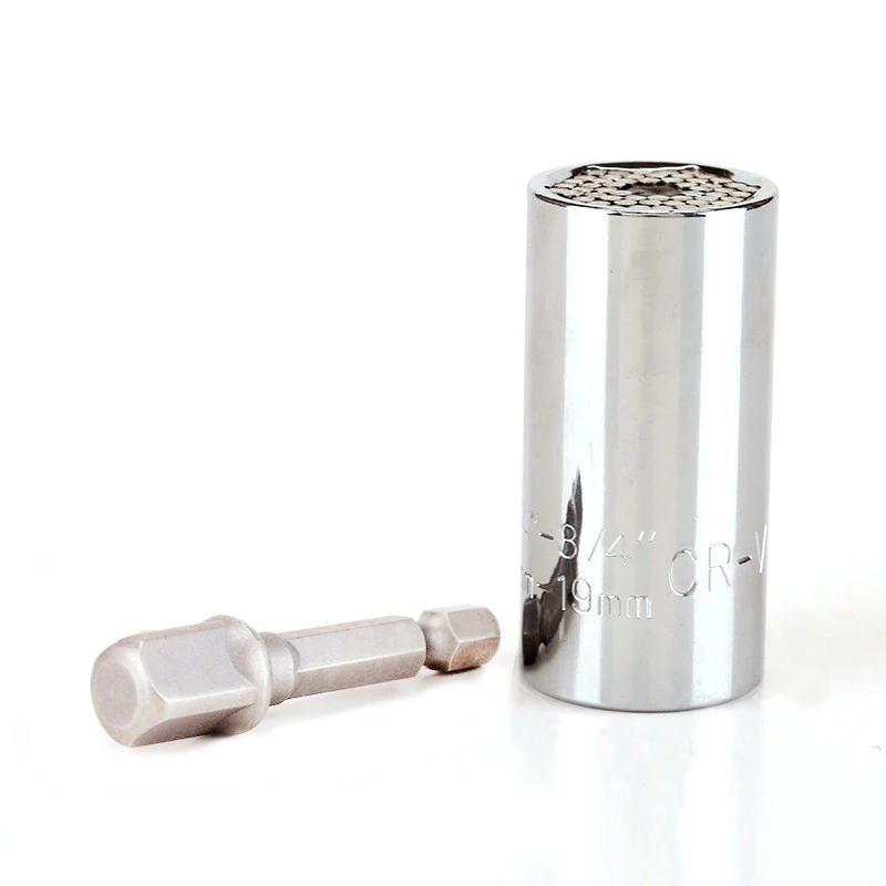 

Torque Wrench Universal Sleeve Head Set Magic Socket Sleeve 7-19mm Spanner Key Style Grip Multi Hand Tools Cr-v Sleeve
