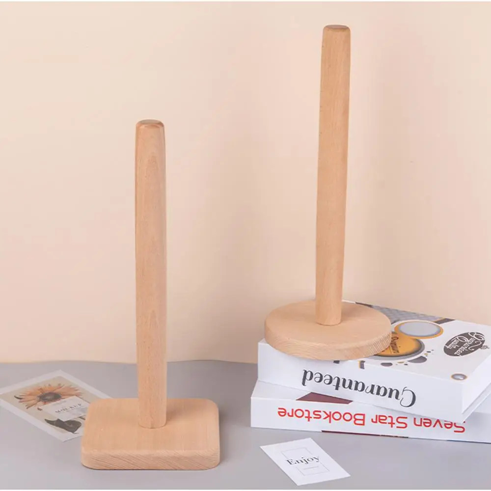 

JJ2024835Natural Wooden Paper Towel Holder 12.6" Paper Towel Stand for Countertop Dining Kitchen