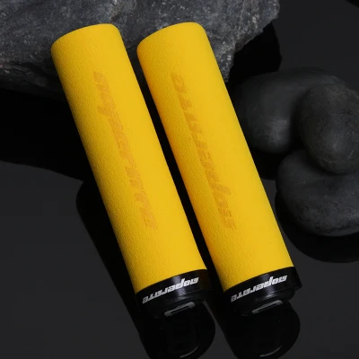 Operate grips прямой Эргономичный горный велосипед высокая плотность поролоновая Ручка Губка Грипсы плоские FX333 - Цвет: yellow black ring