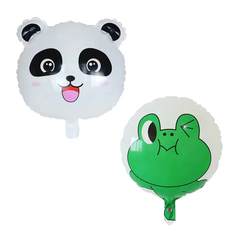 10pcs Cartoon Panda frog duck Foil Balloons palloncino animale decorazione per feste di compleanno Air Globos forniture per giocattoli gonfiabili per bambini