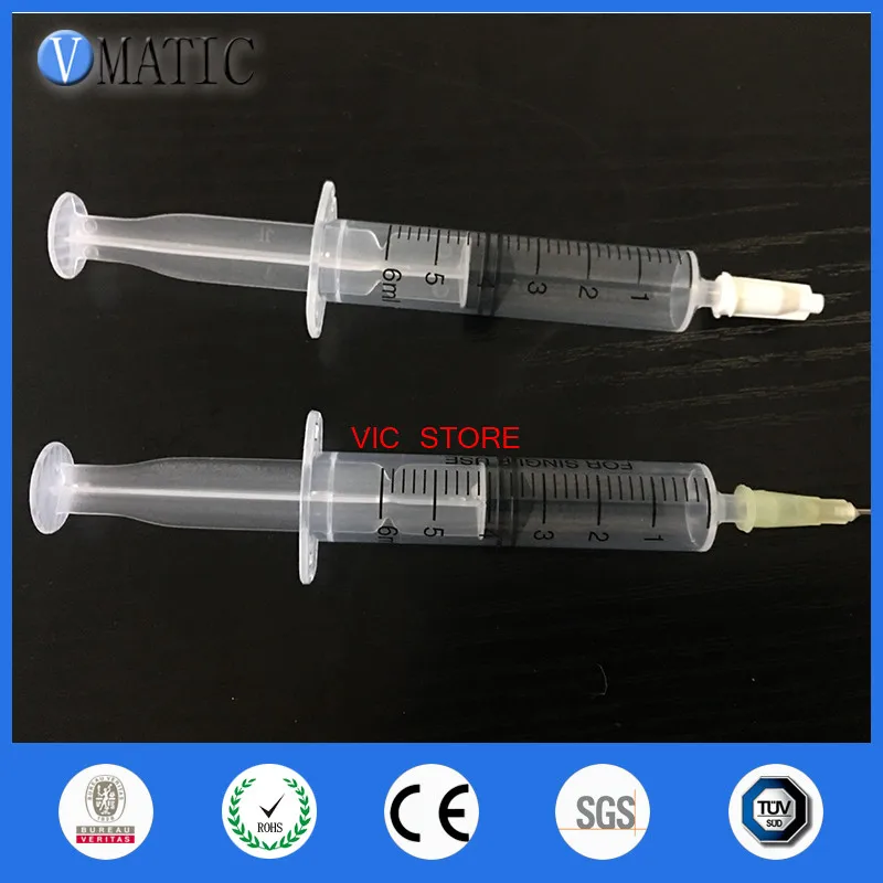Бесплатная доставка без стерилизации 6cc/ml пластиковый шприц + дозирующая игла