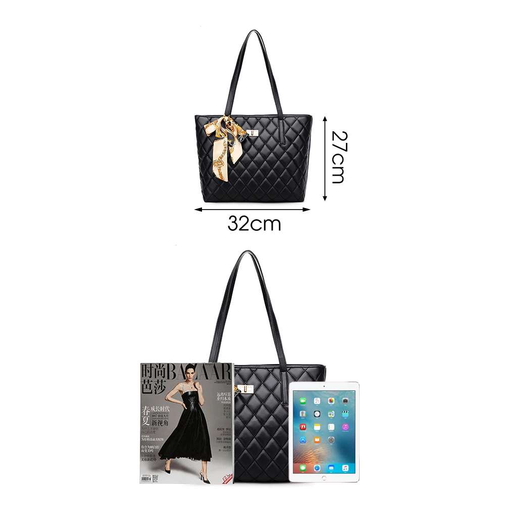 Herald Fashion Women Scarf Shoulder Bag Travel Bags Leather Quality Female Luxury Office Handbags Brand New |