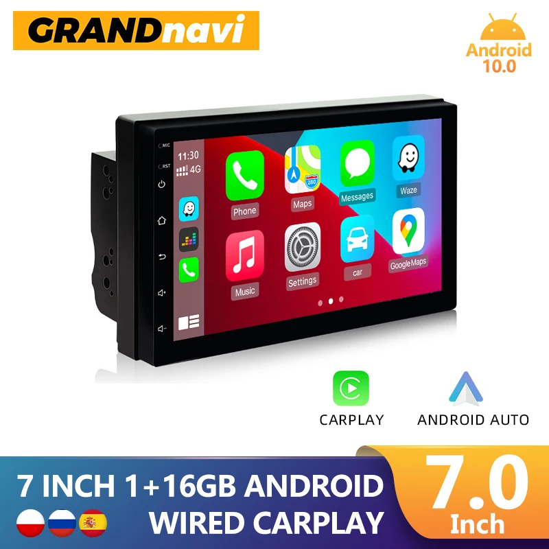 

GRANDnavi Car Radio 2 din Android 10.0 Auto Carplay Universal 7" For Volkswagen Nissan Hyundai Kia Toyota Multimedia Player