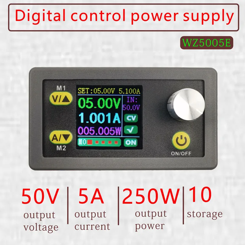 DC понижающий преобразователь CC CV 50V 5A модуль питания регулируемый лабораторный