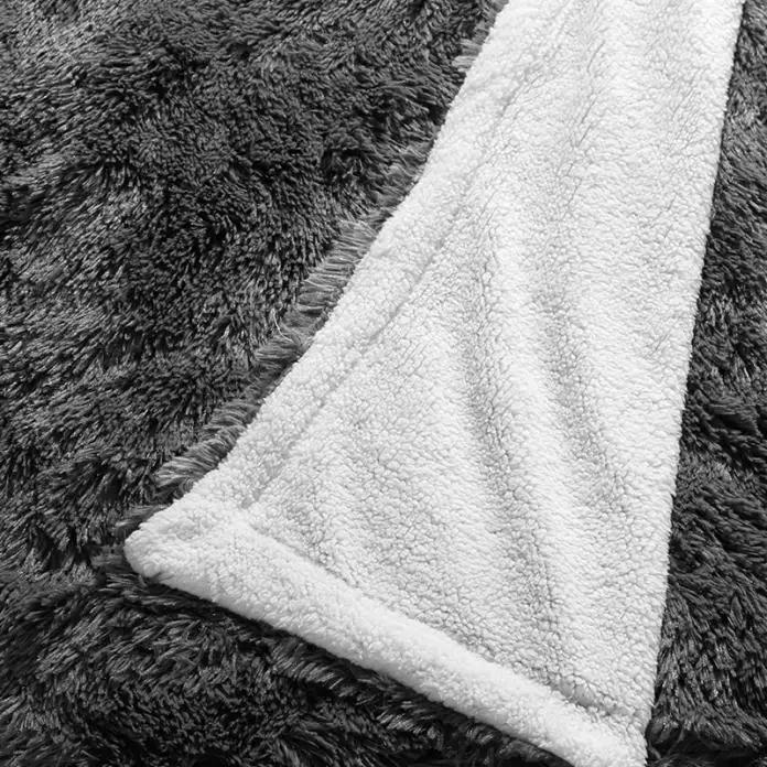 40 серый синий искусственный мех одеяло флисовое мягкое теплое покрывало для