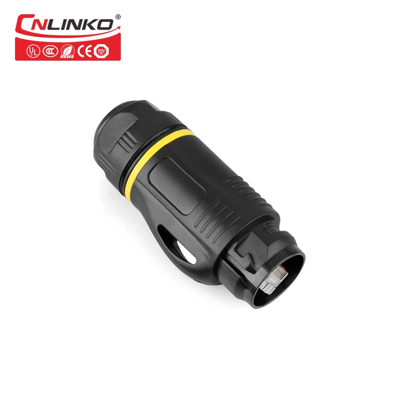 8 контактный Электрический BD24 RJ45 Cat5e IP67 Водонепроницаемый Кабельный разъем