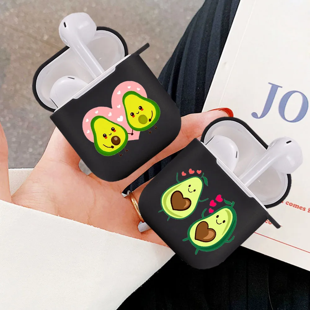 

New Silicone cover for Airpods 1/2 Earphone Cartoon cute fruit owl animal soft Fundas Airpods Case Air Pods Charging Box Bags