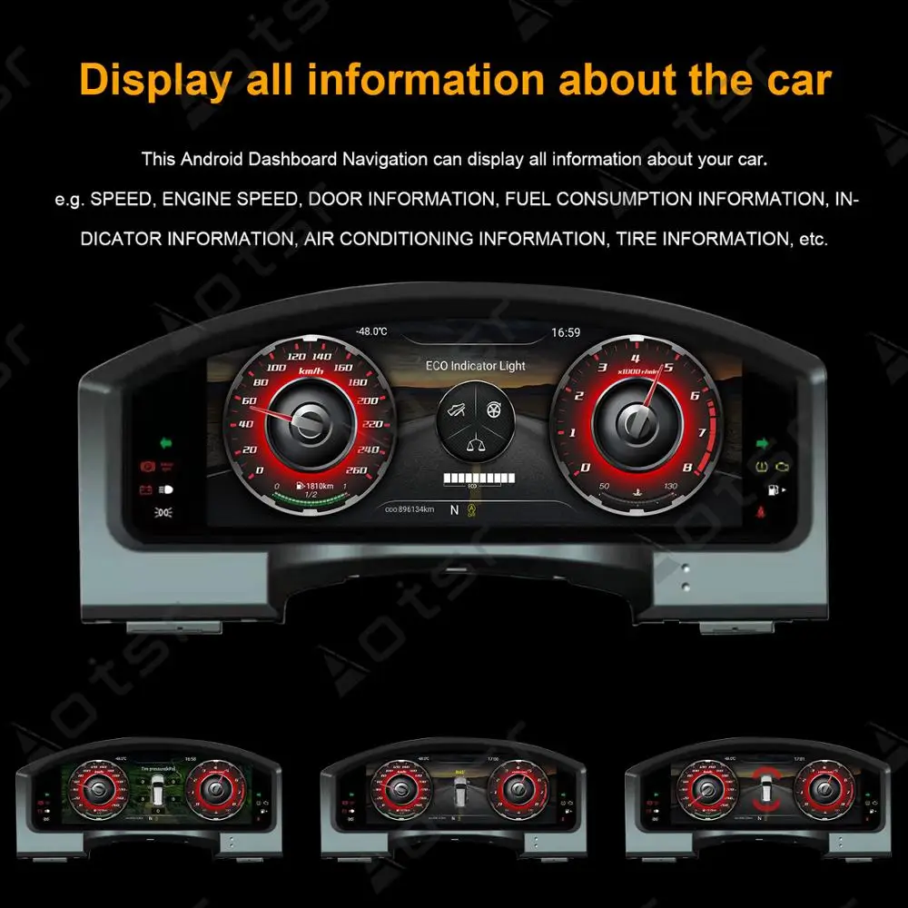 Android 9 0 для Toyota Land Cruiser 2012-2019 полная ЖК-панель инструментов в сборке автомобильный