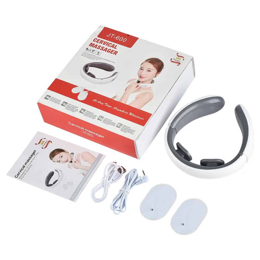 

6 Modes Electric Pulse Neck Massager USB Charging Cervial Acupuncture Kneading Knocking Massager Tens Muscle Stimulator