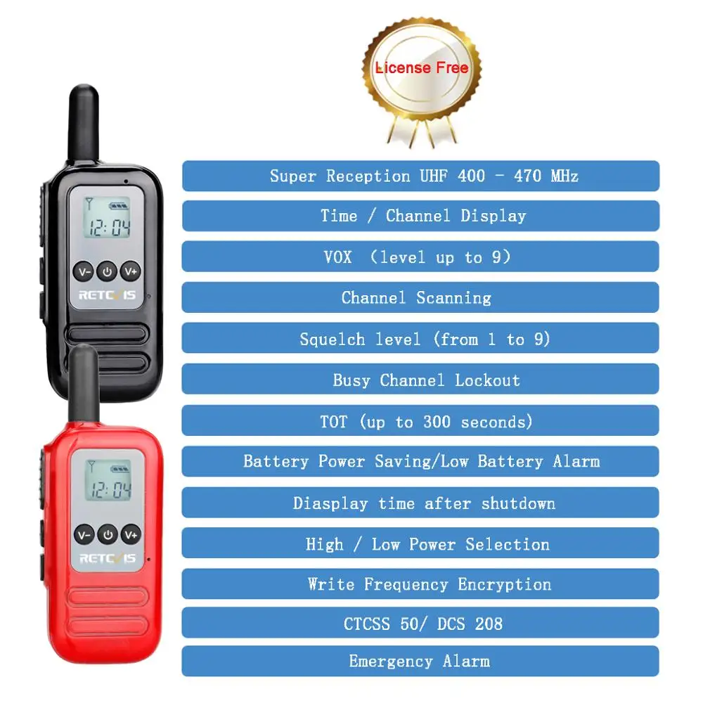 Пара Retevis RT65 мини рация UHF 400-470 МГц PMR446/FRS радио Comunicador портативный приемопередатчик VOX TOT двухстороннее радио