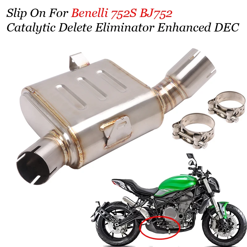 

Mid Link Pipe Slip For Benelli 752S BJ752 BJ 752 S Exhaust Catalytic Delete Eliminator Enhanced DEC Modified Escape Moto Muffler