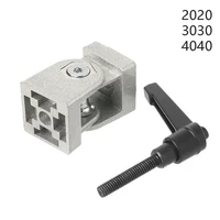 1pcs zinc alloy pivot joint connector for 2020 3030 4040s aluminum extrusion profile corner connector with flexible handle