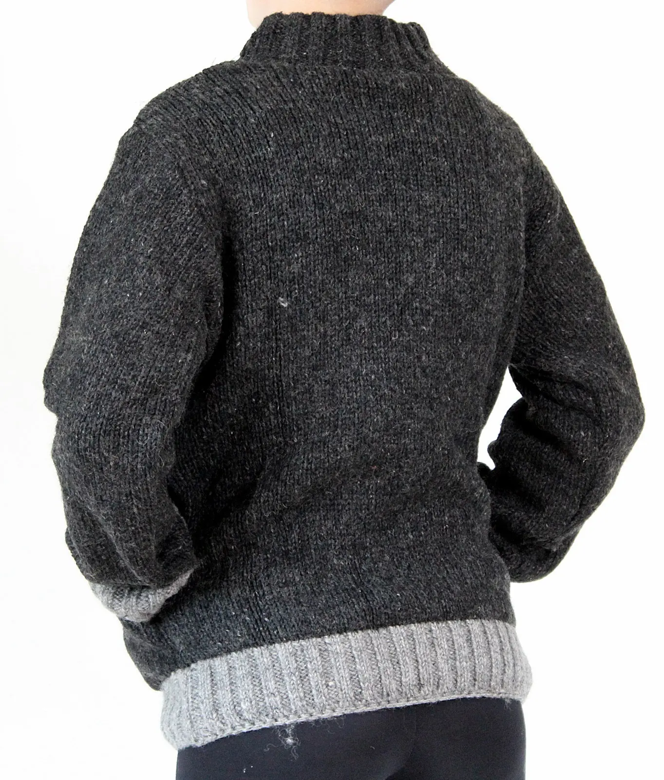 Осенне-зимние мужские свитера с высоким воротником повседневные толстые