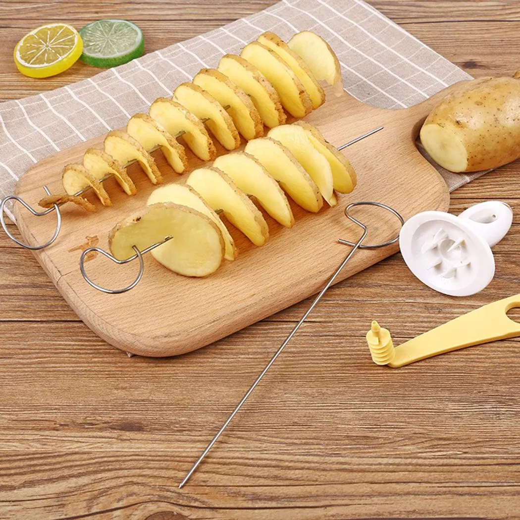 

1 Set Creative Potato Spiral Cutter Cucumber Slicer Kitchen Accessories Vegetable Spiralizer Spiral Potato Cutter Kitchen Gadget