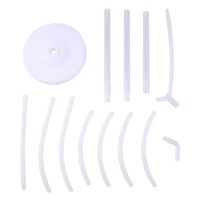 Кольцо с белыми сердечками воздушными шарами небом колонна подставка Набор