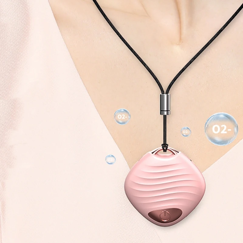 

Wearable Air Necklace, Mini Portable Negative Ion Air Filter USB Personal Air Necklace for Adult and Kids