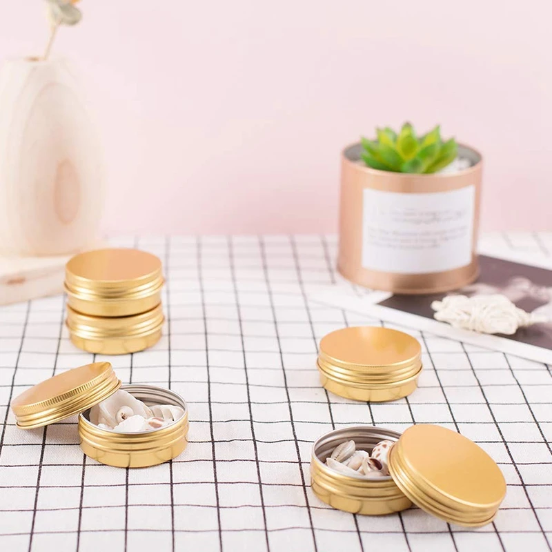 30 упаковок жестяные круглые алюминиевые фотоконтейнеры с крышками объемом 1