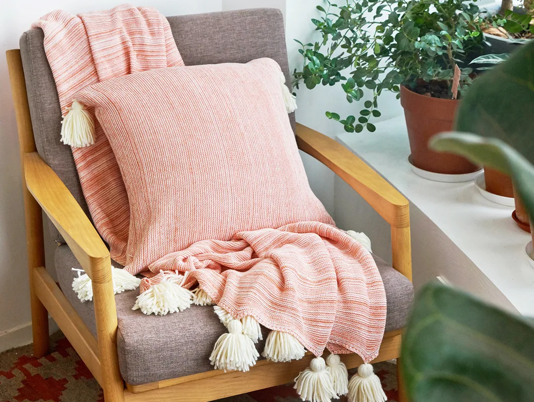 Хлопчатобумажная вязаная наволочка кисточка с бахрамой Твердый Мягкий Чехол на