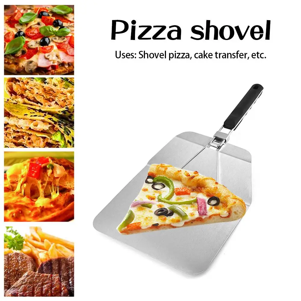 Горячая Складная лопата для пиццы из нержавеющей стали квадратная безопасная