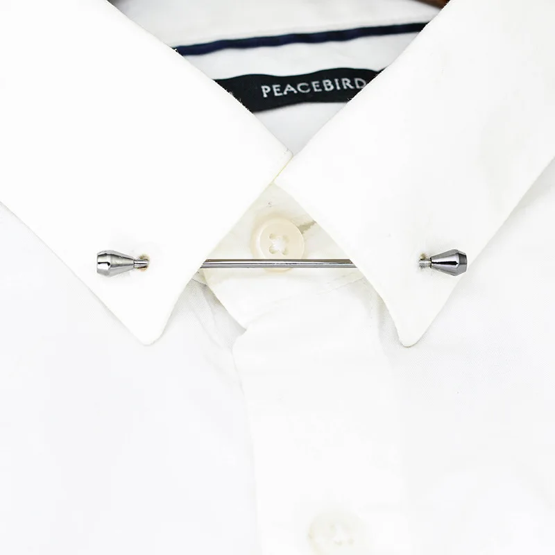 Классический спиральный воротник булавка Мужская официальная французская