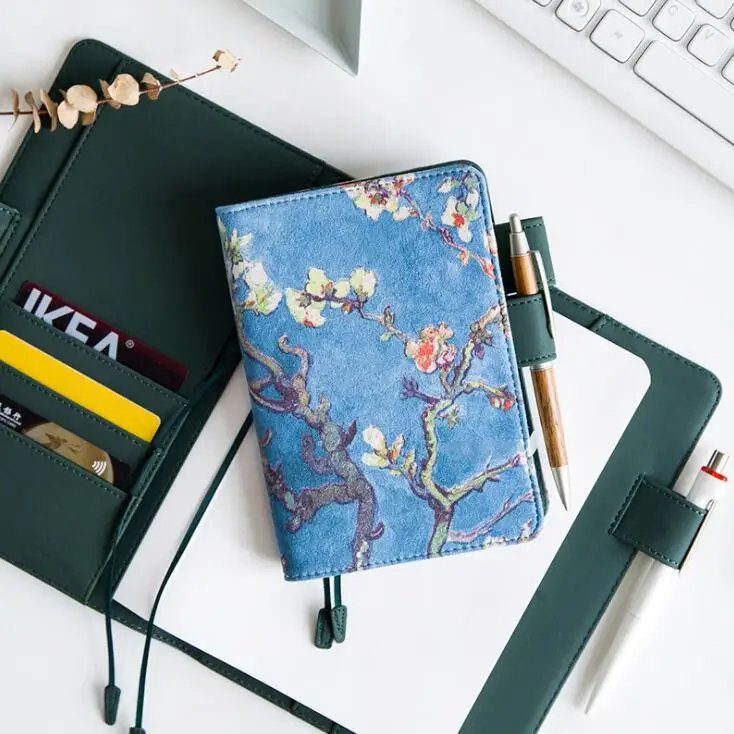 

A5 A6 Van Gogh Fabric Cover Refillable Notebook And Journals Planner Hardcover Bullet Agenda School Sationery Gift