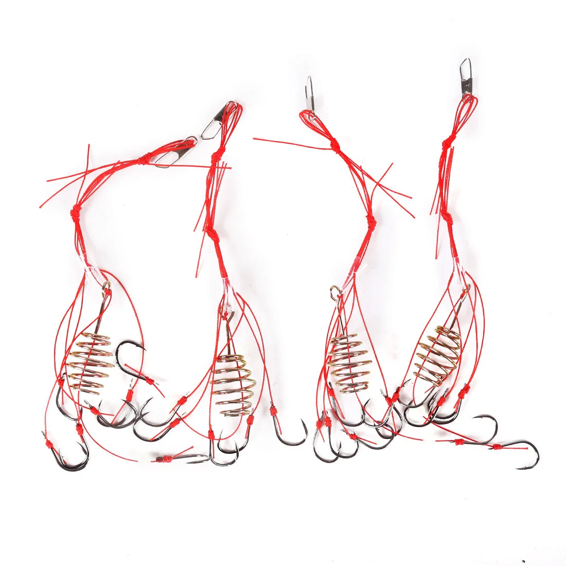 

4pcs Bait Cage Fishing Explosion Hooks Carp Spherical Feeder Bomb Proof Hanging High Carbon Hook Tool Spring Anti Winding