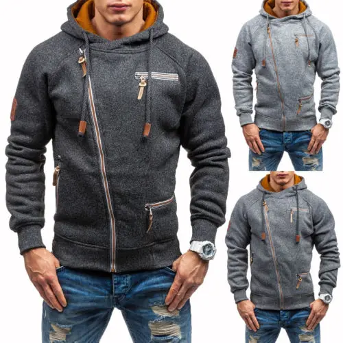 2019 мужская верхняя одежда толстовки зимние тонкие мужские Толстовки на молнии